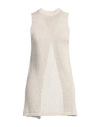 Isabel Benenato Woman Sweater Ivory Size L Cotton, Linen, Polyester In White