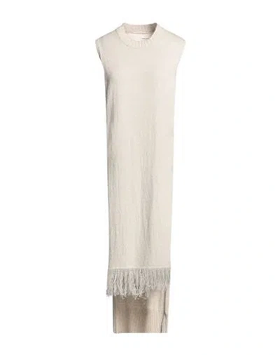 Isabel Benenato Woman Sweater Ivory Size L Cotton, Linen, Polyester In White