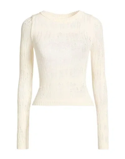 Isabel Benenato Woman Sweater Ivory Size L Viscose, Polyester In White
