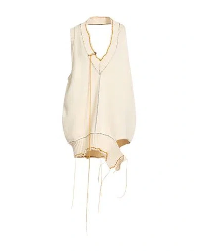 Isabel Benenato Woman Sweater Ivory Size M Cotton, Polyamide In Neutral