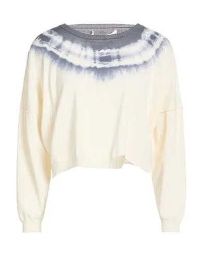 Isabel Benenato Woman Sweater Ivory Size M Cotton In White