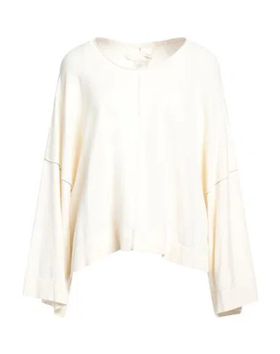 Isabel Benenato Woman Sweater Ivory Size M Viscose, Polyester In White