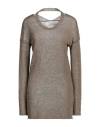 Isabel Benenato Woman Sweater Military Green Size 4 Linen In Green