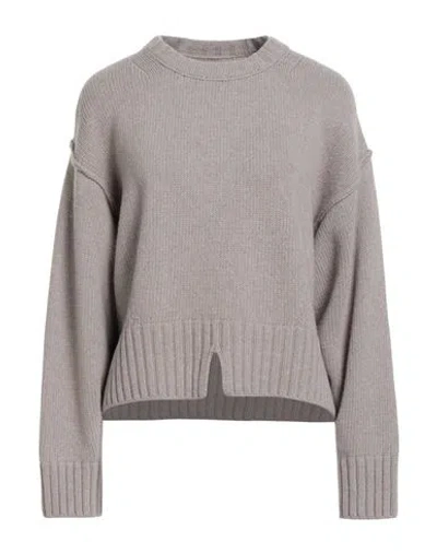 Isabel Benenato Woman Sweater Taupe Size L Cashmere, Wool