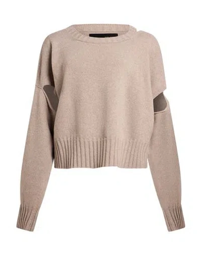 Isabel Benenato Woman Sweater Taupe Size M Cashmere In Grey