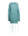 Isabel Benenato Woman Sweater Turquoise Size M Mohair Wool, Polyamide In Blue