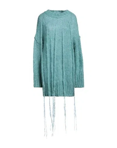 Isabel Benenato Woman Sweater Turquoise Size M Mohair Wool, Polyamide In Multi