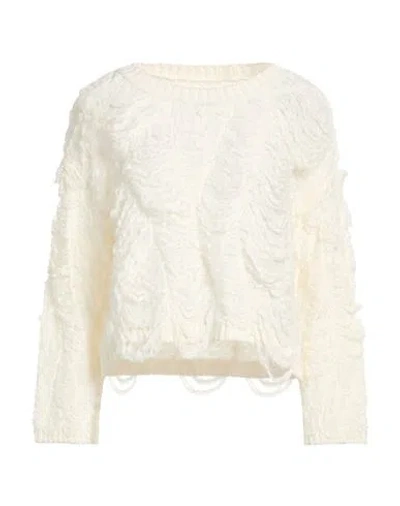Isabel Benenato Woman Sweater White Size M Cotton