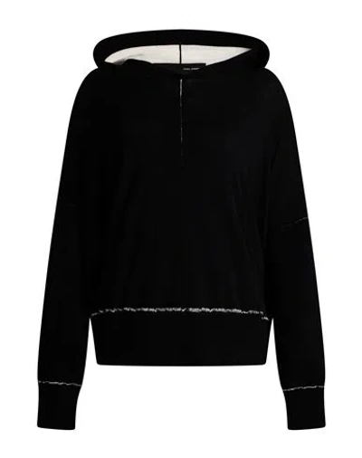 Isabel Benenato Woman Sweatshirt Black Size L Viscose, Polyester