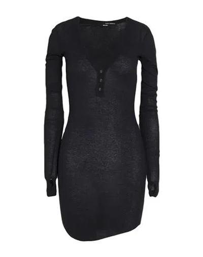 Isabel Benenato Woman T-shirt Black Size 2 Cotton, Modal