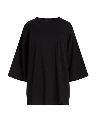 Isabel Benenato Woman T-shirt Black Size L Cotton