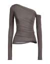 Isabel Benenato Woman T-shirt Lead Size 10 Viscose In Grey