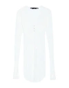 Isabel Benenato Woman T-shirt White Size 4 Cotton, Modal