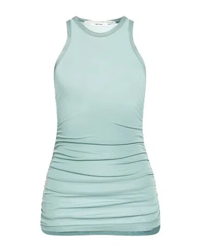 Isabel Benenato Woman Tank Top Light Green Size 4 Viscose