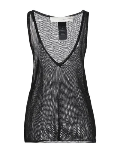 Isabel Benenato Woman Top Black Size 12 Viscose