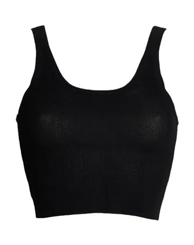 Isabel Benenato Woman Top Black Size 4 Viscose, Polyester