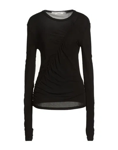 Isabel Benenato Woman Top Black Size 8 Viscose