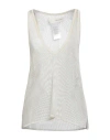 Isabel Benenato Woman Top Ivory Size 12 Viscose In White