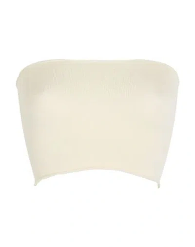 Isabel Benenato Woman Top Ivory Size M Viscose, Polyester In Neutral