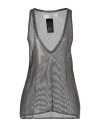 Isabel Benenato Woman Top Lead Size 6 Viscose In Grey