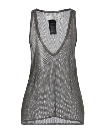 Isabel Benenato Woman Top Lead Size 6 Viscose In Grey