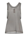 Isabel Benenato Woman Top Lead Size 10 Viscose In Grey
