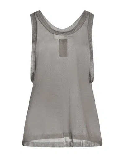 Isabel Benenato Woman Top Lead Size 10 Viscose In Grey