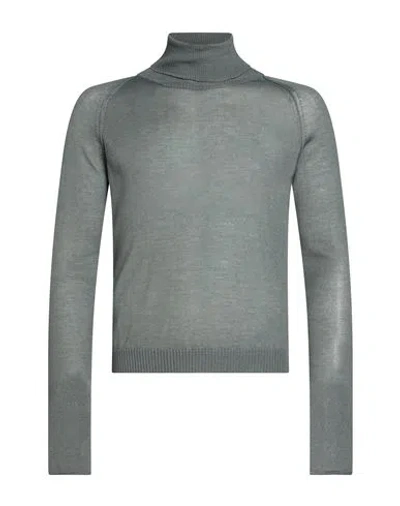 Isabel Benenato Woman Turtleneck Military Green Size 4 Cashmere, Silk In Multi