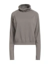 Isabel Benenato Woman Turtleneck Taupe Size 8 Cashmere