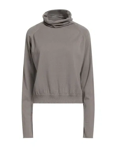 Isabel Benenato Woman Turtleneck Taupe Size 8 Cashmere