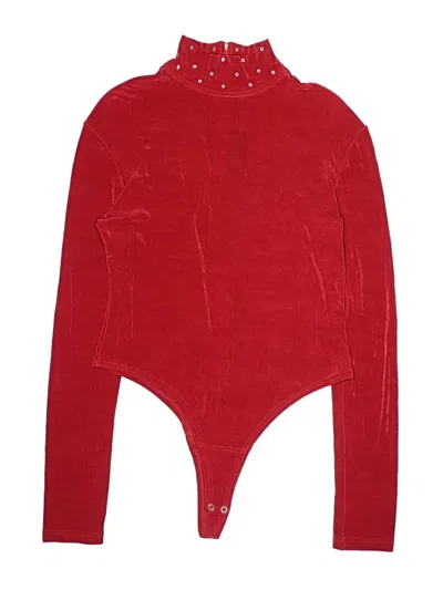 Pre-owned Isabel Bodysuit In Red
