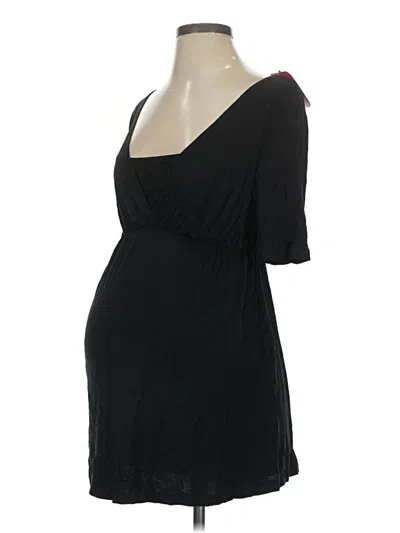 Pre-owned Isabel By Ingrid + Isabel 3/4 Sleeve Top Black Sweetheart Neckline Tops