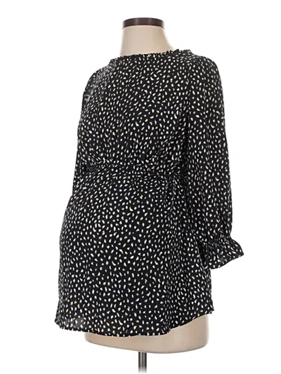 Pre-owned Isabel By Ingrid + Isabel Long Sleeve Blouse In Black