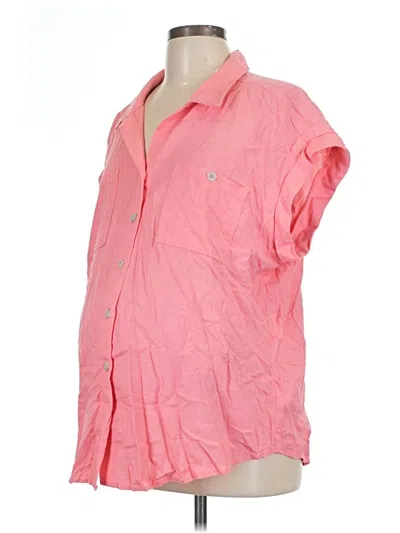 Pre-owned Isabel By Ingrid + Isabel Short Sleeve Blouse In Pink