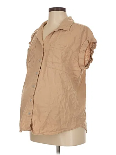 Pre-owned Isabel By Ingrid + Isabel Sleeveless Button Down Shirt In Brown