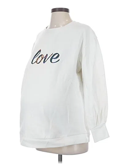 Pre-owned Isabel By Ingrid + Isabel Sweatshirt In White