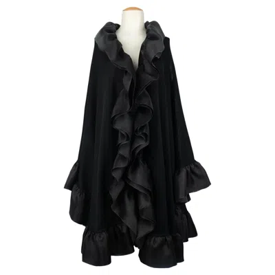 Pre-owned Isabel Canovas Black Silk Cape
