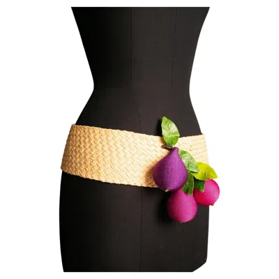 Pre-owned Isabel Canovas 'fruit' Belt By  Circa 1980 In Black