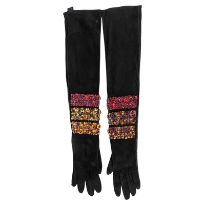 Pre-owned Isabel Canovas Jewelry Gloves In Black