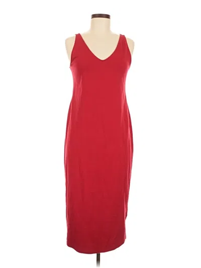 Pre-owned Isabel Casual Dress In Burgundy