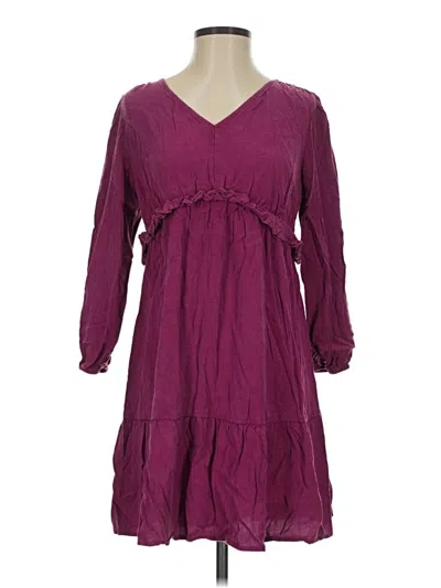 Pre-owned Isabel Casual Dress In Burgundy