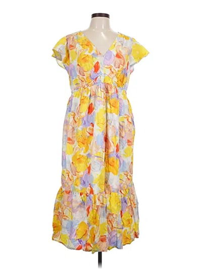 Pre-owned Isabel Casual Dress In Yellow