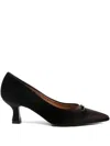 Isabel Ferranti 60mm Bow-detailed Pointed Pumps In Brown