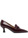 Isabel Ferranti Pointed Penny-detail Pumps In Brown