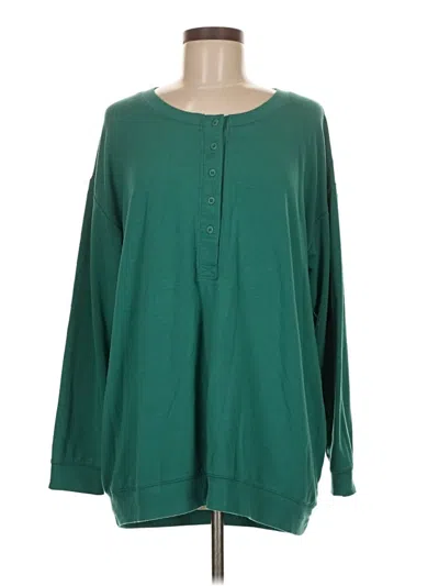 Pre-owned Isabel Long Sleeve Blouse In Green