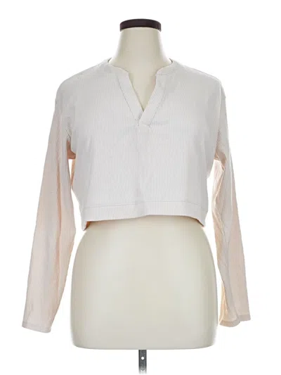 Pre-owned Isabel Long Sleeve Polo Shirt In White