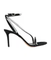 Isabel Marant 100mm Crystal Embellished Strappy Sandals In Black