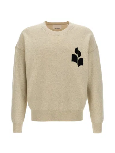 Isabel Marant Logo-embroidered Sweater In 그레이