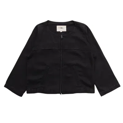Pre-owned Isabel Marant 1980s  Cropped Patchwork Jacket In Black