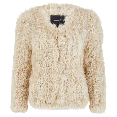 Pre-owned Isabel Marant 2014  Runway Documented Mongolian Wool Jacket In Beige